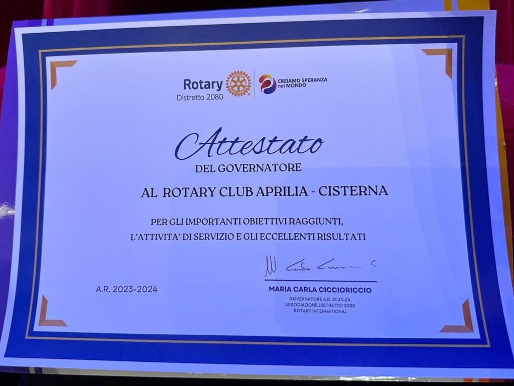 CONGRESSO ANNUALE DEL DISTRETTO 2080: BILANCI E RICONOSCIMENTI PER IL NOSTRO&nbsp;CLUB